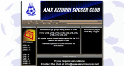 Desktop Screenshot of ajaxazzurrisoccer.net
