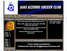 Tablet Screenshot of ajaxazzurrisoccer.net